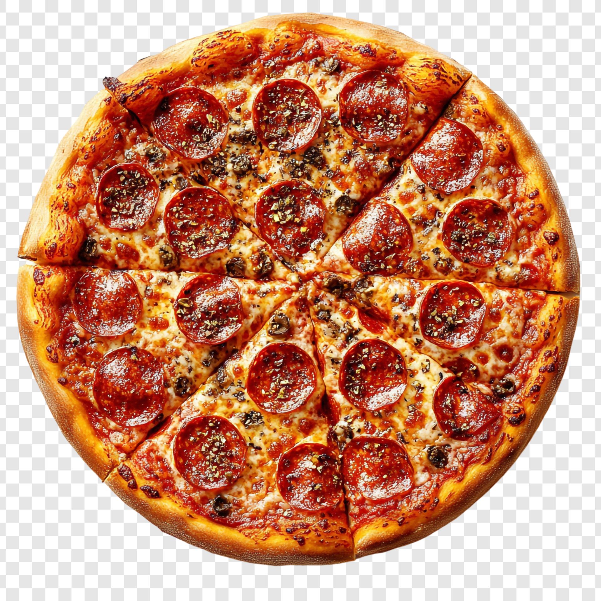Delicious pepperoni pizza at Joe's Pizza
